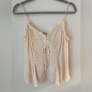 Free People Cream Spaghetti Strap Top